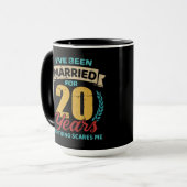 Mug Marié pendant 20 ans 20e mariage anniversaire (Devant gauche)