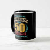 Mug Marié pour 50 ans d'anniversaire d'mariage d'or (Devant gauche)