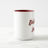 Mug Mariée à être Bourgogne Élégant Cadeaux de script  (Centre)