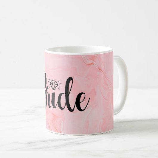 Mug Mariée à être noir Script moderne Script personnal (Devant droit)