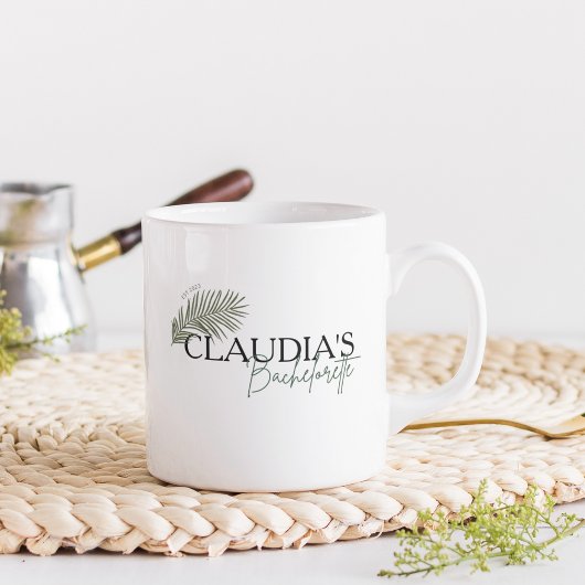 Mug Mariée à la Palme de Miami Chic sur mesure Enterre