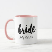 Mug Mariée avec date de mariage personnalisée (Gauche)