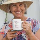 Mug Mariée de la Mariée Rose Peony Mariage