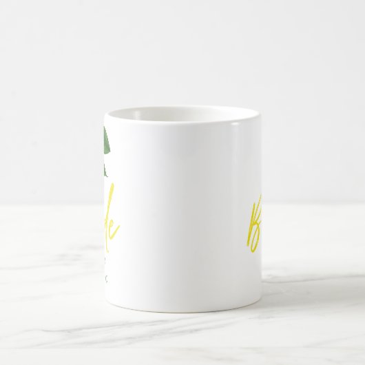 Mug Mariée de monogramme de citron (Centre)