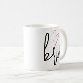 Mug Mariée de script avec mariage rose vif (Devant droit)