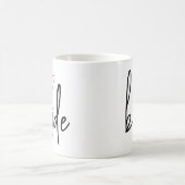 Mug Mariée de script avec mariage rose vif (Centre)