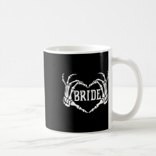 Mug Mariée épouvantable Squelette Mains Halloween Fian (Droite)