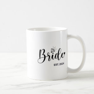 Mug Mariée Est. Filles de 2024 Mariage nuptiale à dons