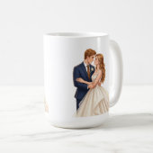 Mug Mariée et marié romantiques (Devant droit)