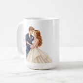 Mug Mariée et marié romantiques (Devant gauche)