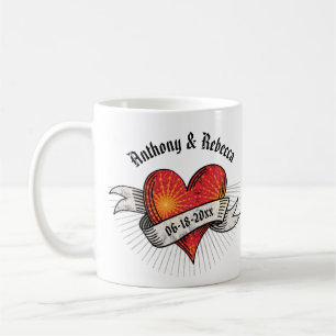 Mug Mariée et salle de classe du coeur rouge moderne