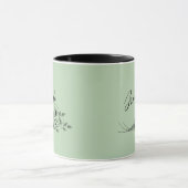 Mug Mariée Fleur Sauvage Doodles Sage (Centre)