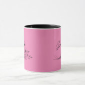 Mug Mariée Fleurs Sauvages Rose Doodles  (Centre)