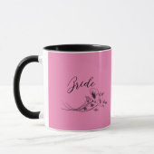 Mug Mariée Fleurs Sauvages Rose Doodles  (Gauche)
