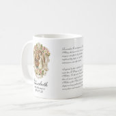Mug Mariée Groom Gold Floral Prière Bridesmaid (Devant gauche)