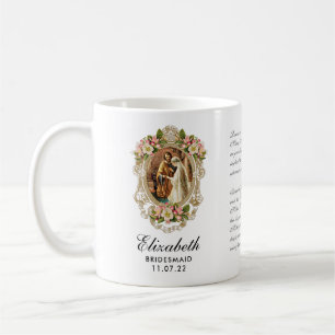 Mug Mariée Groom Gold Floral Prière Bridesmaid