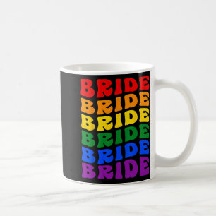 Mug Mariée Lgbt Groovy Drapeau Arc-en-ciel Enterrement