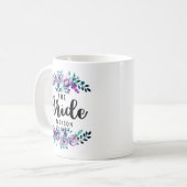Mug Mariée Mariage de couronnes florales à la menthe e (Devant gauche)