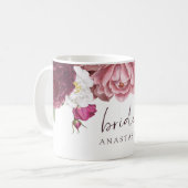 Mug Mariée Mariage florale de Bourgogne (Devant gauche)