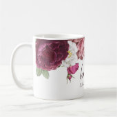 Mug Mariée Mariage florale de Bourgogne (Gauche)