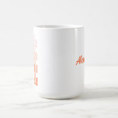 Mug Mariée mignonne rétro orange, personnalisé (Centre)