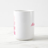 Mug Mariée mignonne rétro rose, personnalisé avec le n (Centre)
