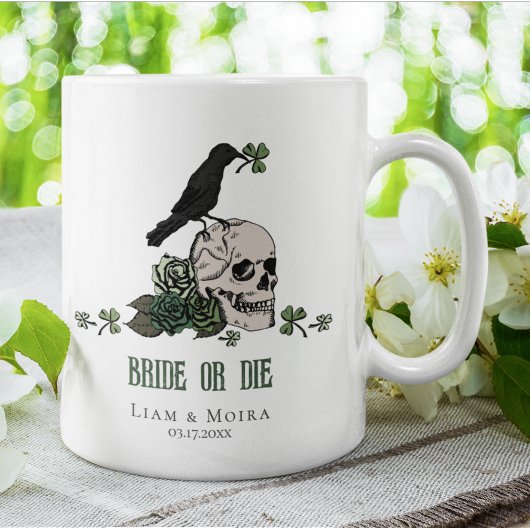 Mug Mariée ou mort Jour de la Saint Patrick Mariage cr