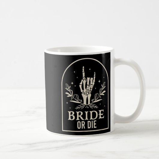 Mug Mariée ou Morte Main de Squelette Gothique Enterre (Droite)