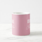 Mug Mariée Personnalisée Rose Et Blanc Nom (Centre)