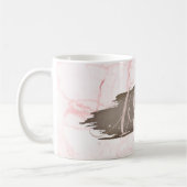 Mug Mariée PixDezines | Marbre blanc rose (Gauche)