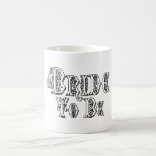 Mug Mariée Pour Être Avec Voile, Blanc Fancy - Black O