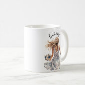 Mug Mariée Pour Être Belle Mariée Aquarelle Art (Devant droit)