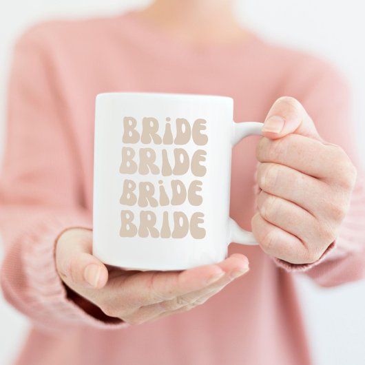 Mug Mariée Rétro Moderne Enterrement de Vie de Jeune F