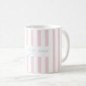 Mug Mariée rosewater rose rayée (Devant droit)