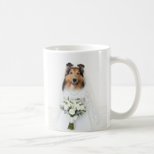Mug Mariée Sheltie (Droite)