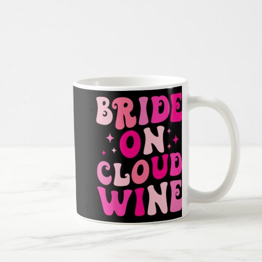 Mug Mariée sur nuage de vin buvant enterrement de vie (Droite)