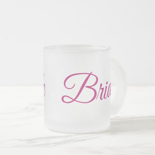 Mug Mariée Verre Dépoli (Devant droit)