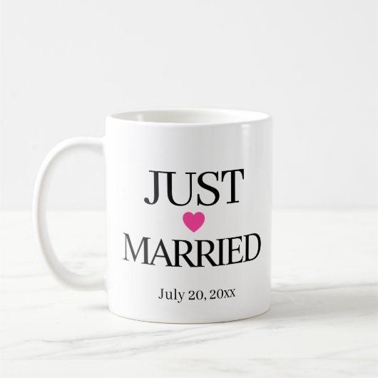 Mug Mariés avec date personnalisée (Gauche)