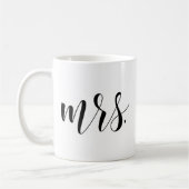 Mug Mariés de nouveau Mme Calligraphie moderne | Tapis (Gauche)