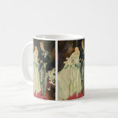 Mug Mariés Décoration Art Déco Vintage Mariage de la M (Devant gauche)