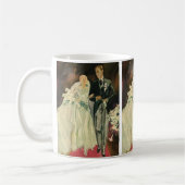 Mug Mariés Décoration Art Déco Vintage Mariage de la M (Gauche)
