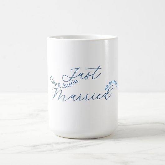 Mug Mariés design nom couple date année simulation de  (Centre)