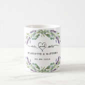 Mug Mariés nouveau mariés lavande mariage (Centre)