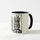 Mug Mariés Tête de Tiki Ananas Aloha de Mariage  (Devant droit)