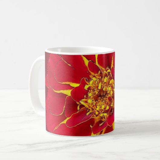 Mug marigold rouge vif (Devant gauche)