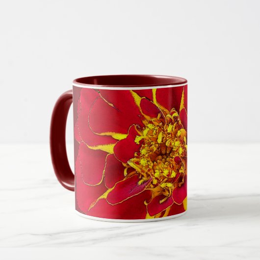 Mug marigold rouge vif (Devant gauche)