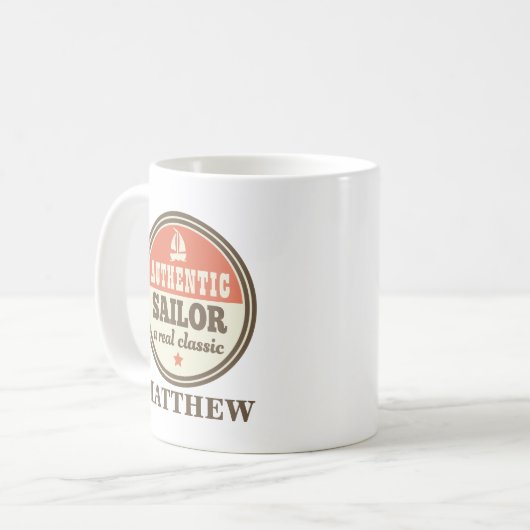 Mug Marin authentique de cadeau de navigation (Devant gauche)