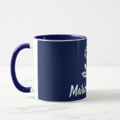 Mug Marina Piccola - Style Maritime Musique Bleue Et B (Gauche)