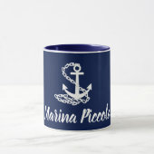 Mug Marina Piccola - Style Maritime Musique Bleue Et B (Centre)