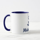 Mug Marina Piccola - Style Maritime Musique Bleue Et B (Gauche)